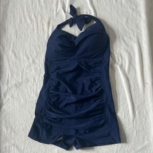 Vintage Navy Blue One Piece